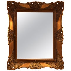 Vintage French Gilded Gold Framed Wall Mirror