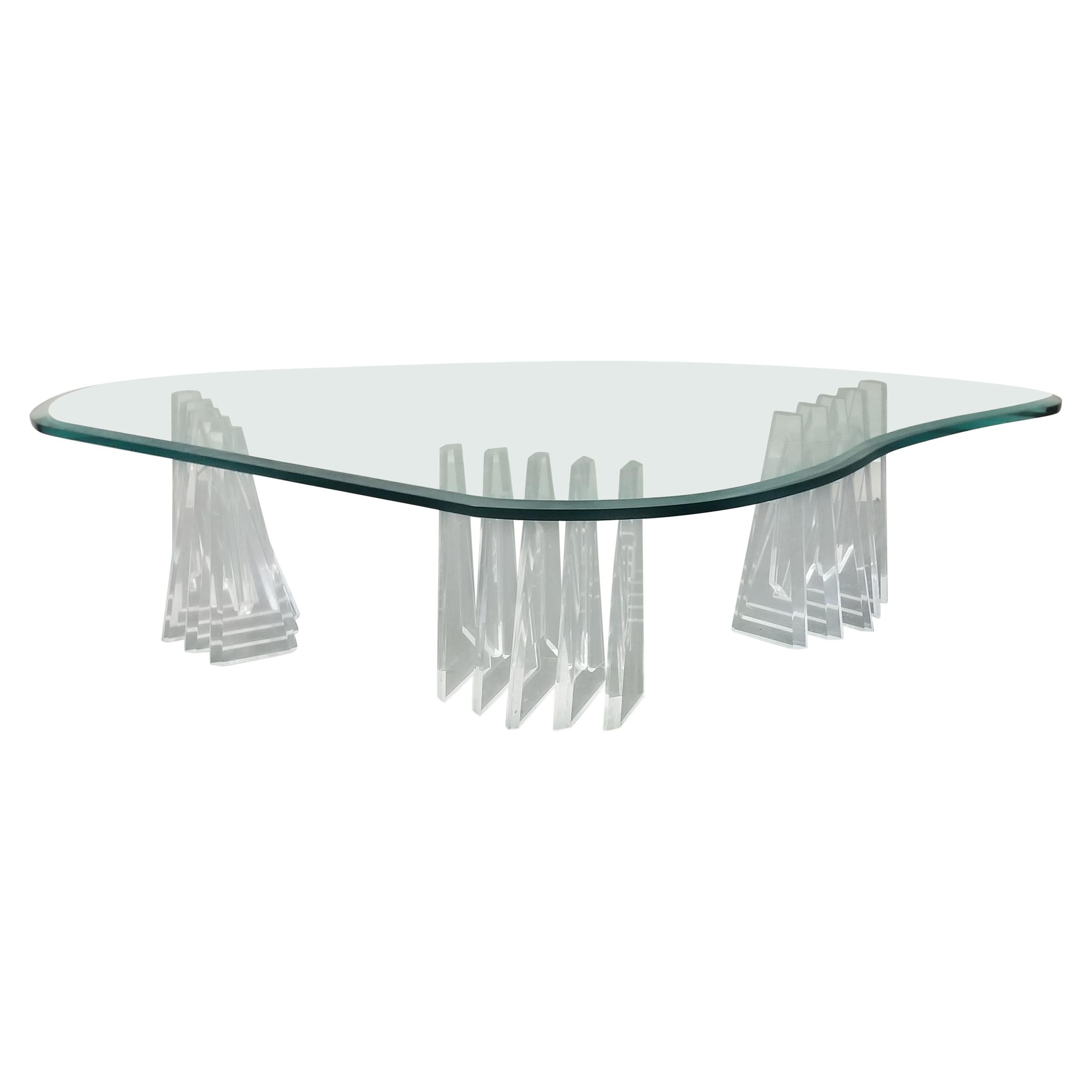 Mid Century Lucite Coffee Table 