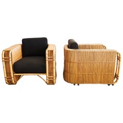 French Bentwood Rattan Chairs