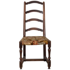 Antique Solid Walnut "Rocchetto" Chair, Italy, circa 1700