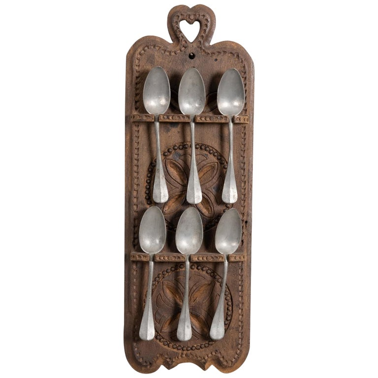 Primitive Spoon Rack, Switzerland, circa 1800 For Sale at 1stDibs