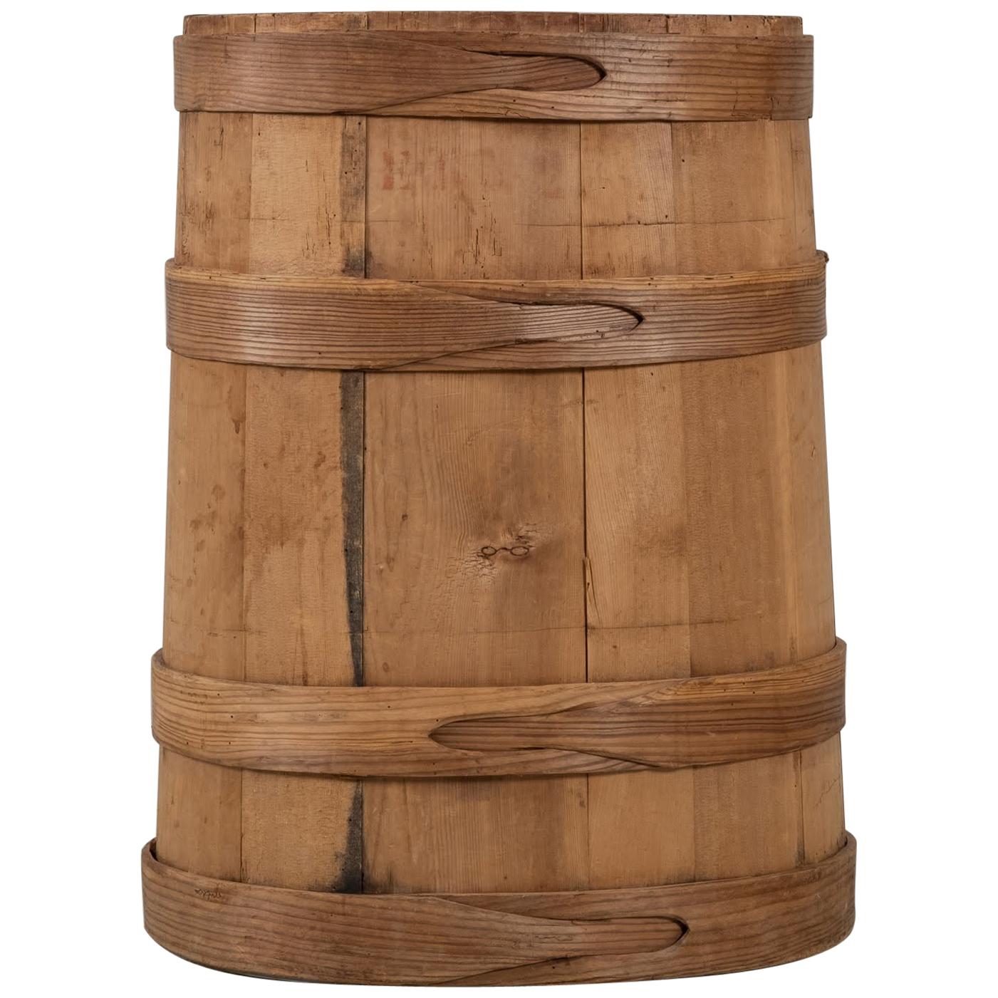 Primitive Solid Spruce Bucket, Italy, circa 1800 For Sale