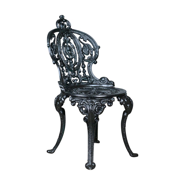 Vintage Garden Chair, Cast Iron, Traditional, English, Seat, Mid20th Century For Sale at 1stdibs