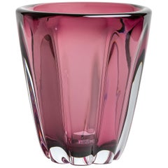 Yali Murano Hand Blown Fiori Conico Vase Amber