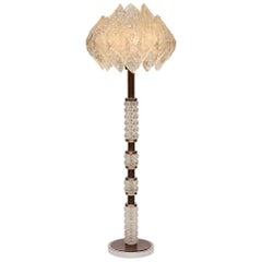 Midcentury Floor Lamp with a Double Lotus Shade