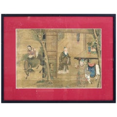 Charmante peinture chinoise du 18ème siècle