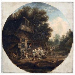 Antique Dutch Painting, After Adrian Ostade