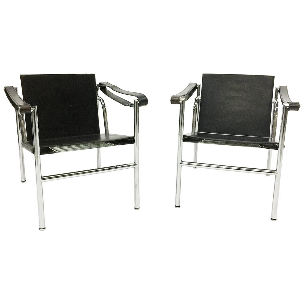 LC1, Le Corbusier "Basculant Sling Chairs" Pierre Jeanneret & Charlotte Perriand