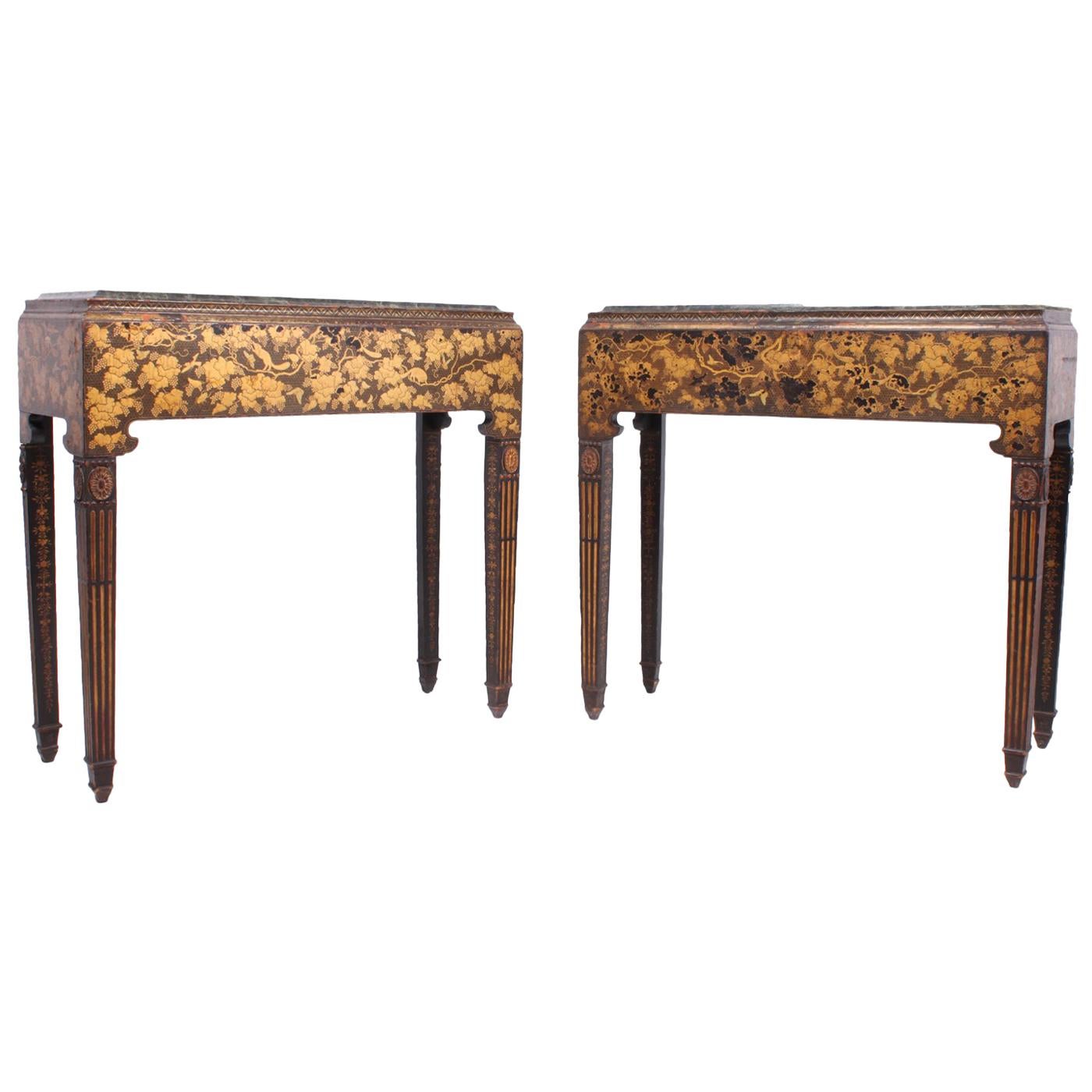 Pair of Regency Chinoiserie Side Tables, circa 1820