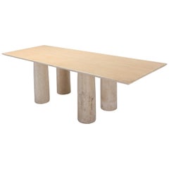 Travertine Dining Table by Mario Bellini 'il colonnato'