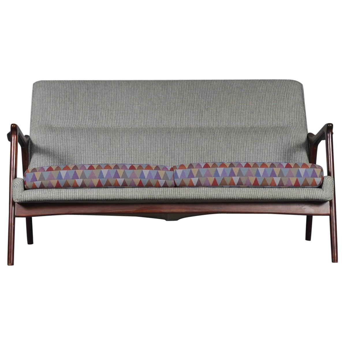 Mid-Century Modern Danish Teak Loveseat, 1960s