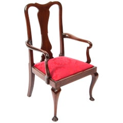 Chaise de Child Child en acajou, début du 20e siècle, Queen Anne Revive