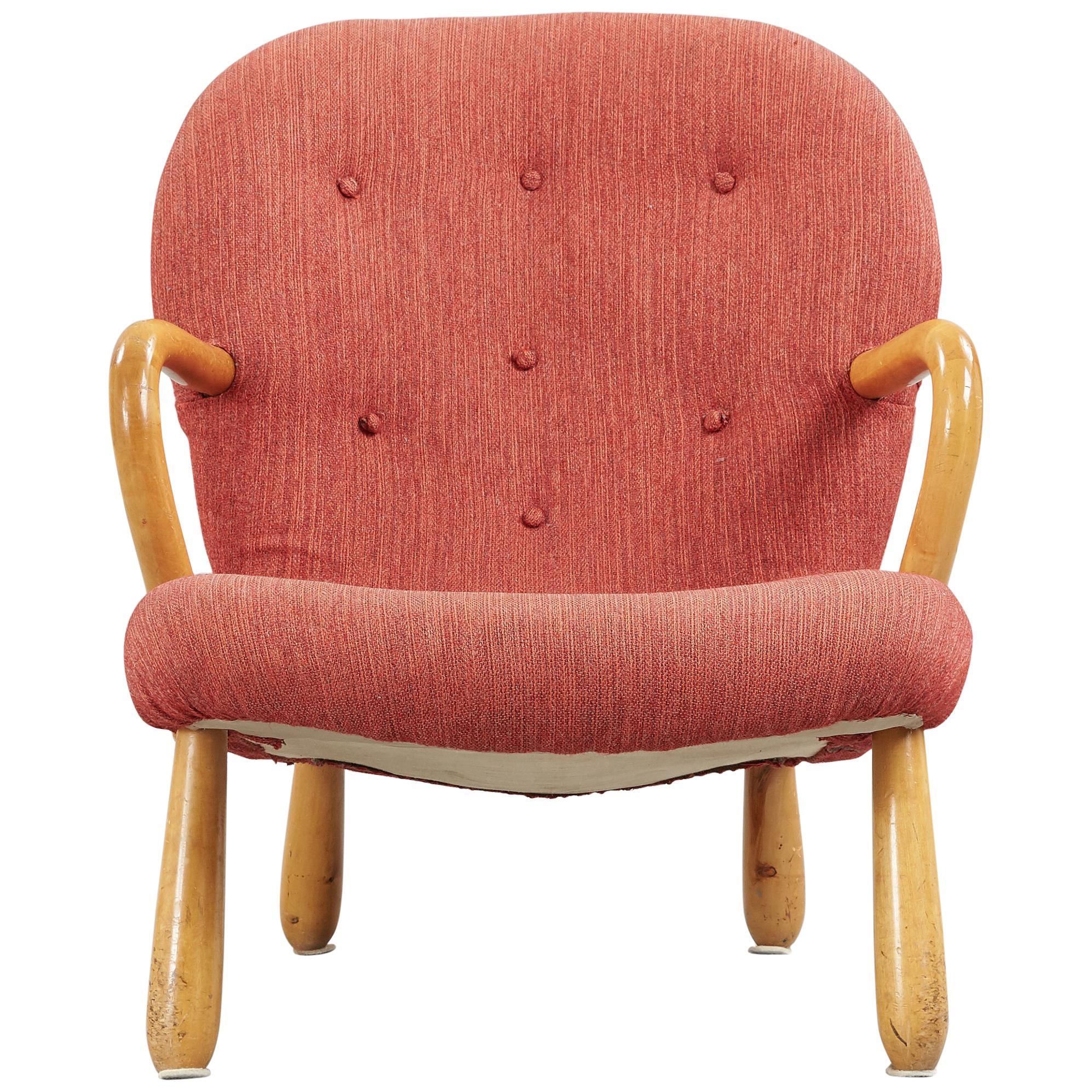 “Clam” Easy Chair Designed by Philip Arctander, Denmark, 1944 im Angebot