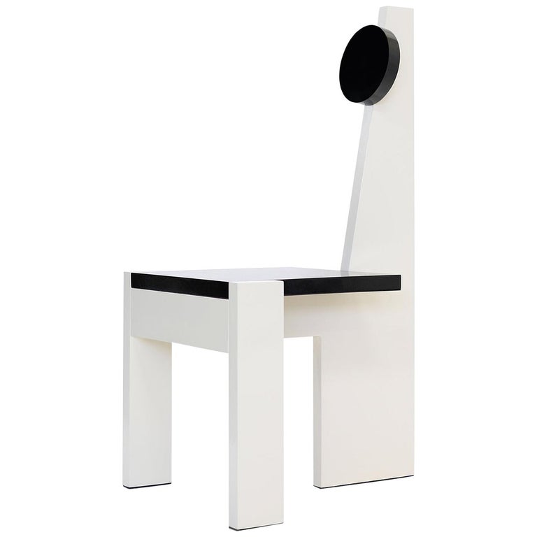 Ivory Lacquered Wood Trés Nouvelle Sculptural Chair by Frédéric Pellenq 1