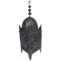 Outdoor Moroccan Hurricane Metal Candle Lantern