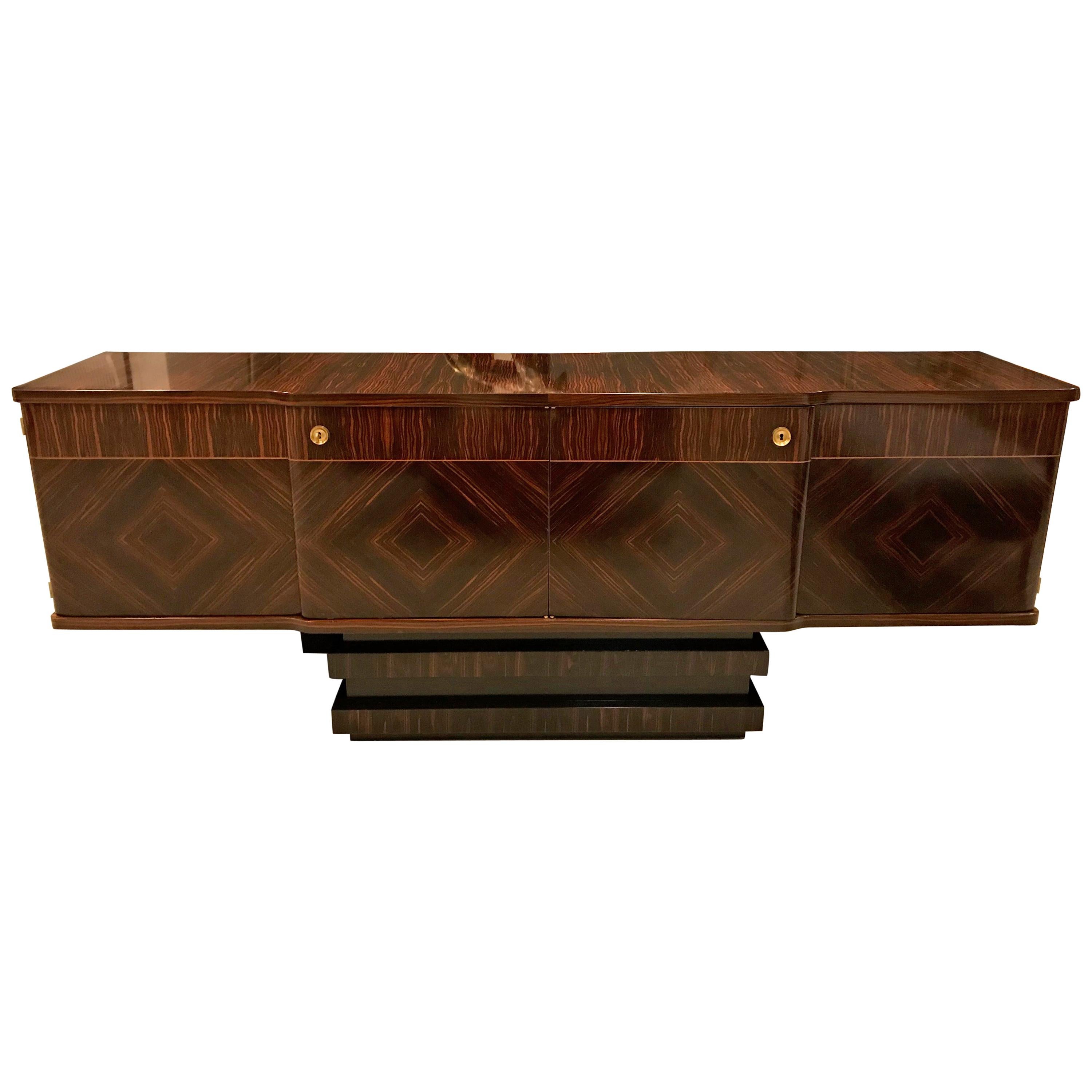 French Art Deco Macassar Ebony Sideboard or Buffet