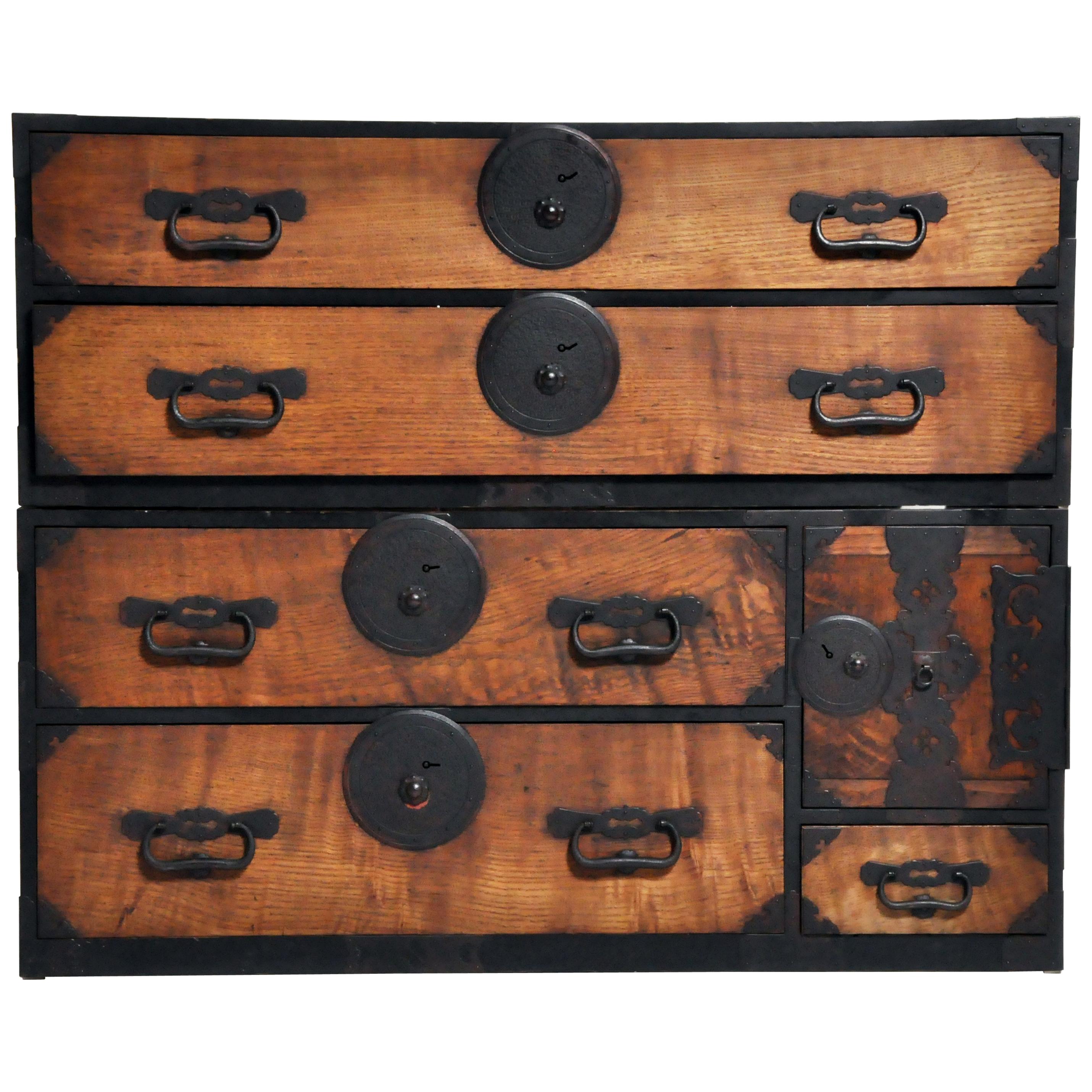 Japanese Tansu with Hand-Forged Hardware
