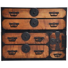 Japanese Tansu with Hand-Forged Hardware