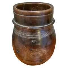 Antique 18th Century American Treenware Storage Jar