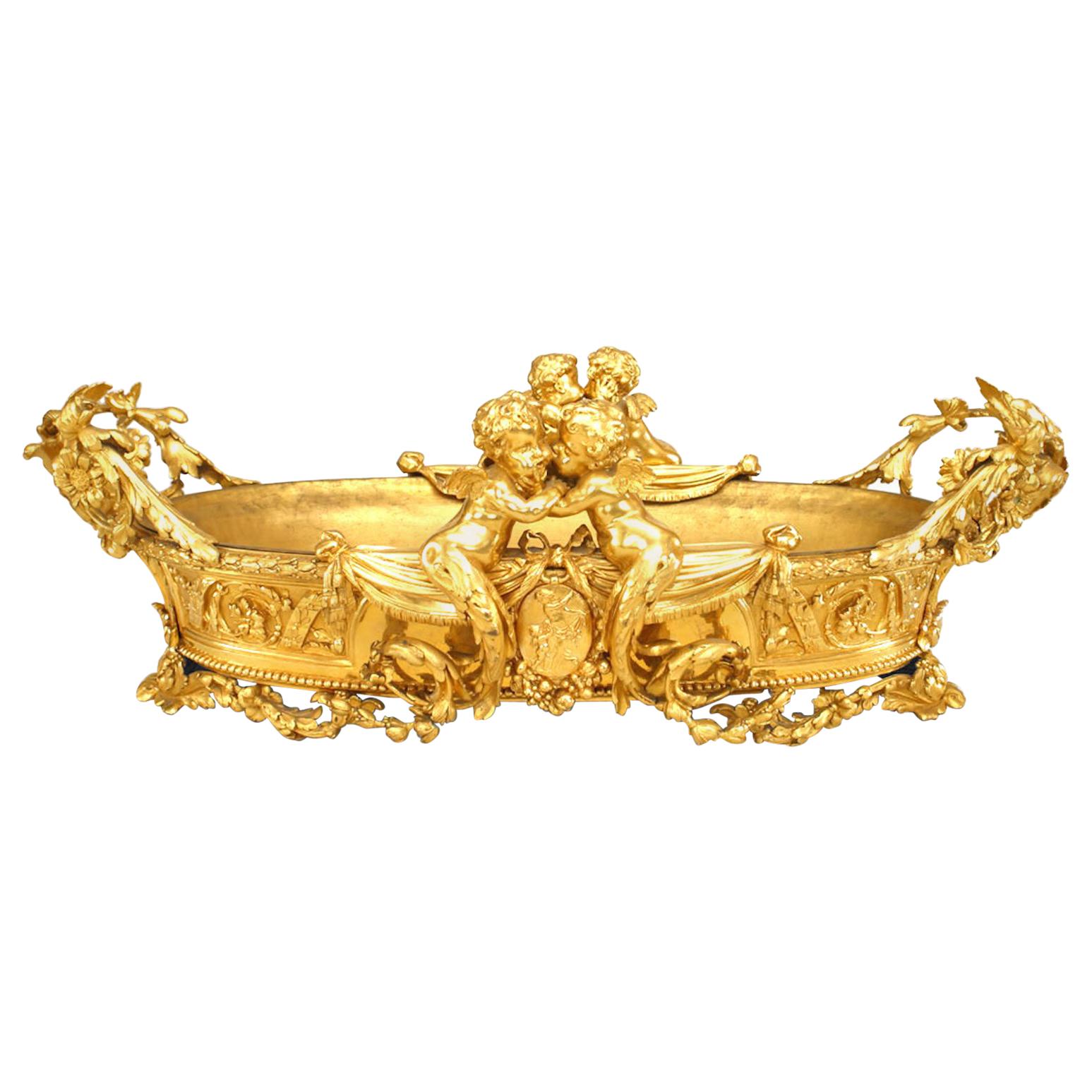 French Louis XV Style Bronze Centerpiece For Sale
