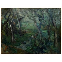 20th Century Forest Landscape, Painting by Daniel Clesse