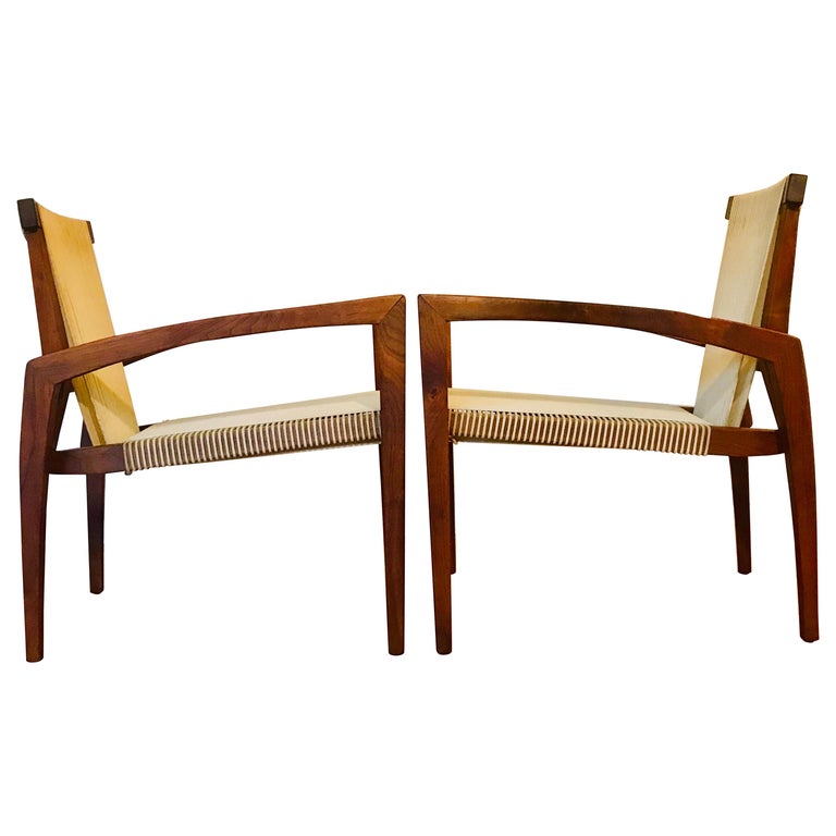 Irving Sabo Studio Craft Design Wood + String Chairs For Sale at 1stDibs