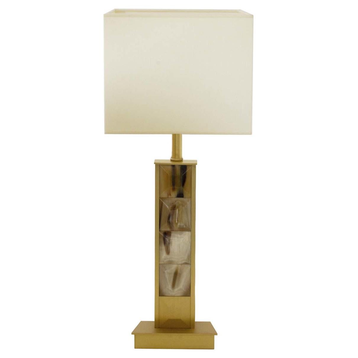 Square Horn Table Lamp by Zanchi 1952