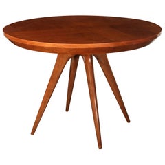 Sculptural Inlaid Walnut Parquetry Dining Table by Vladimir Kagan Designs