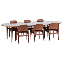 Arne Vodder Dining Room Set, Model 212 Table and 6 Chairs