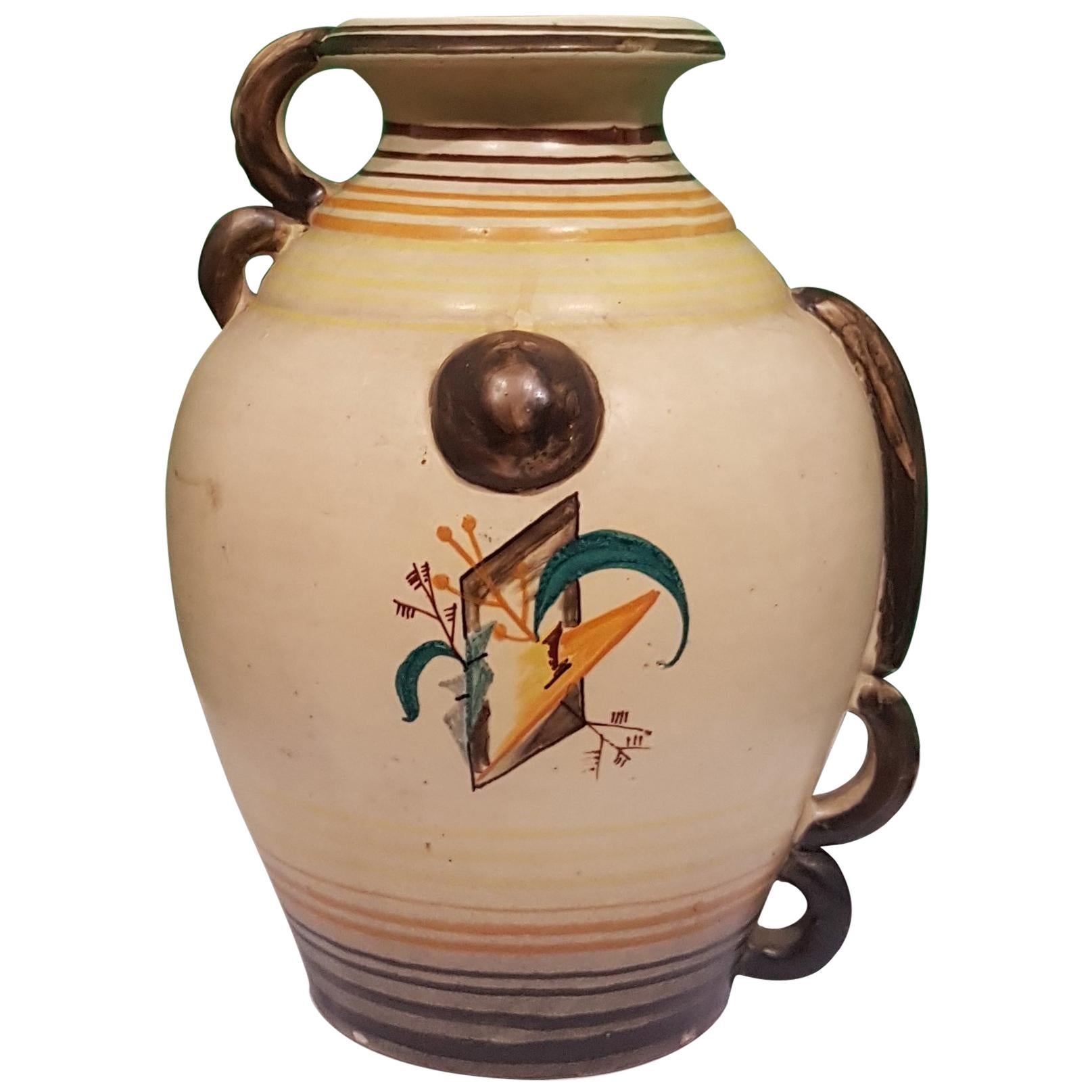Futurist Ceramic Vase by Nicolaj Diulgheroff, 1930s