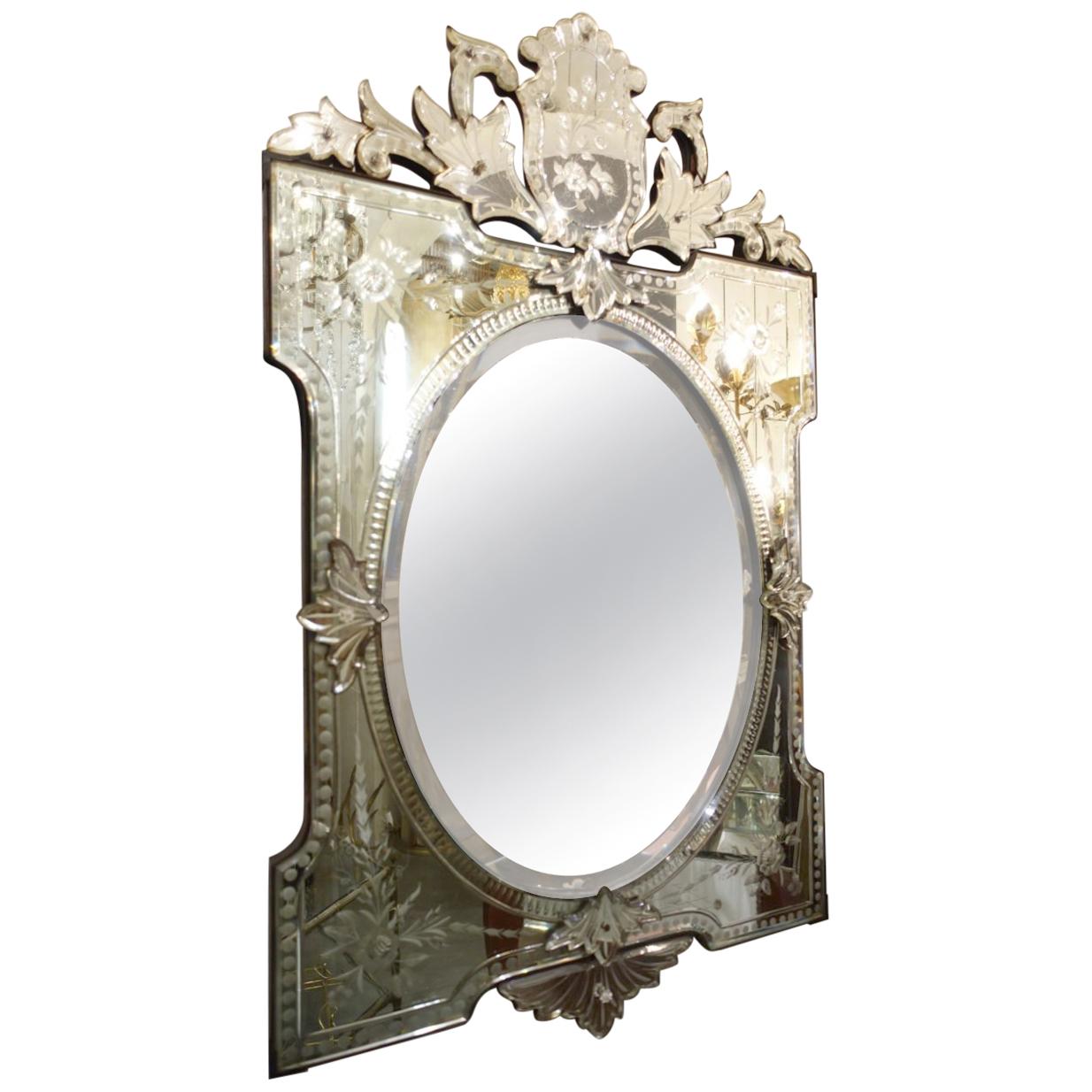 Gorgeous Elaborate Early 20th Century Venetian Mirror