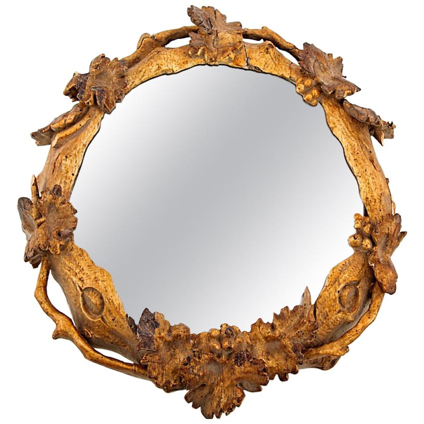 Four Small Circular Wall Mirrors, End of 18th Century For Sale