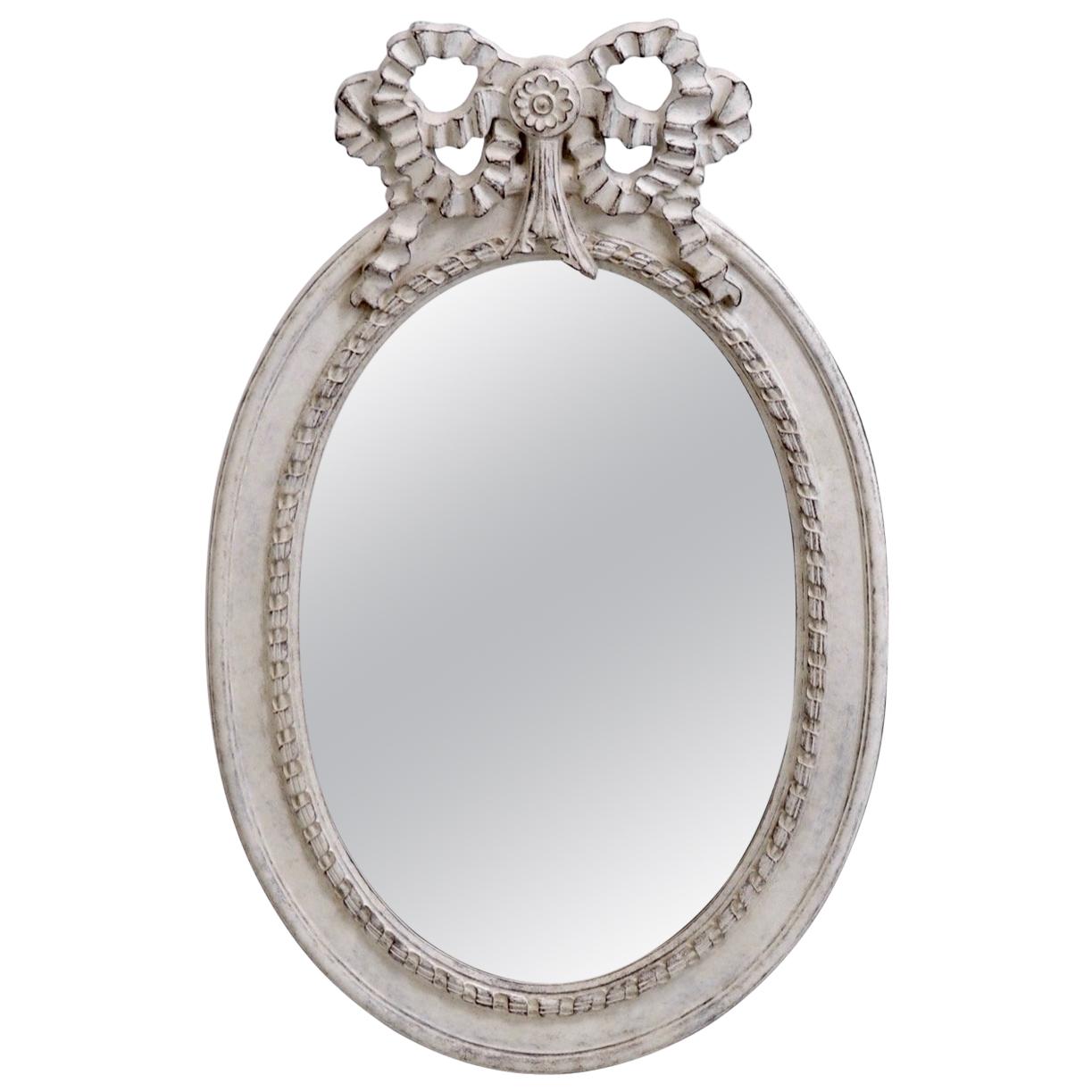 Large Gustavian Style Beveled Mirror, circa 1900