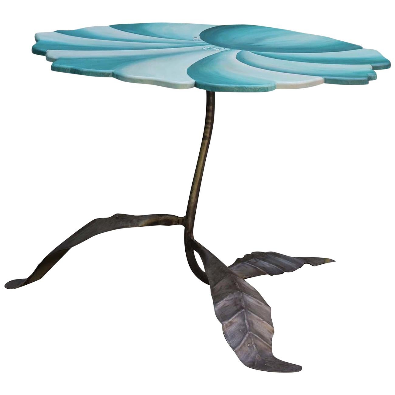 Papaver Somniferum Caelestis Dining Table by Victoria Episcopo For Sale