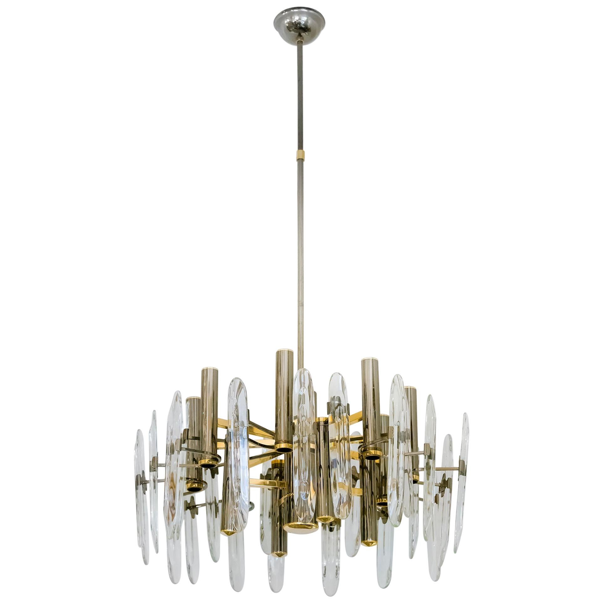 Midcentury Italian Chandelier by Sciolari, circa 1960