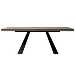 Silver Extendable Table by Benedetti Tavoli d'Arredo