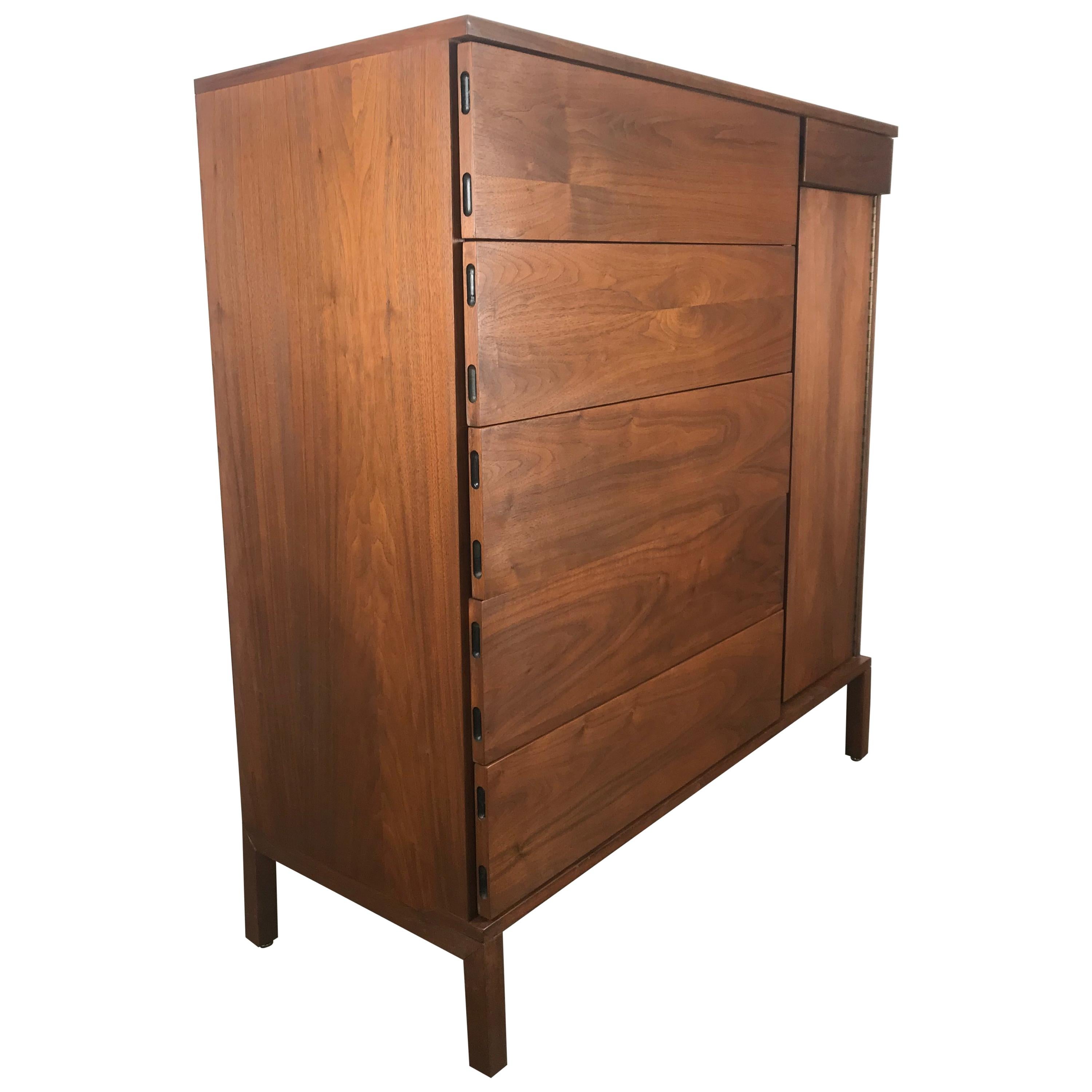 Simple, Elegant Mid-Century Modern Custom Designed Gentleman’s Chest or Dresser