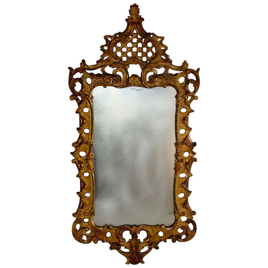 Mid-18th Century Carved Giltwood Mirror