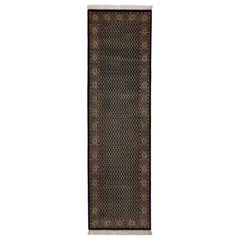 Hand Knotted Wool Brown and Beige Rug Runner Mir Sarough
