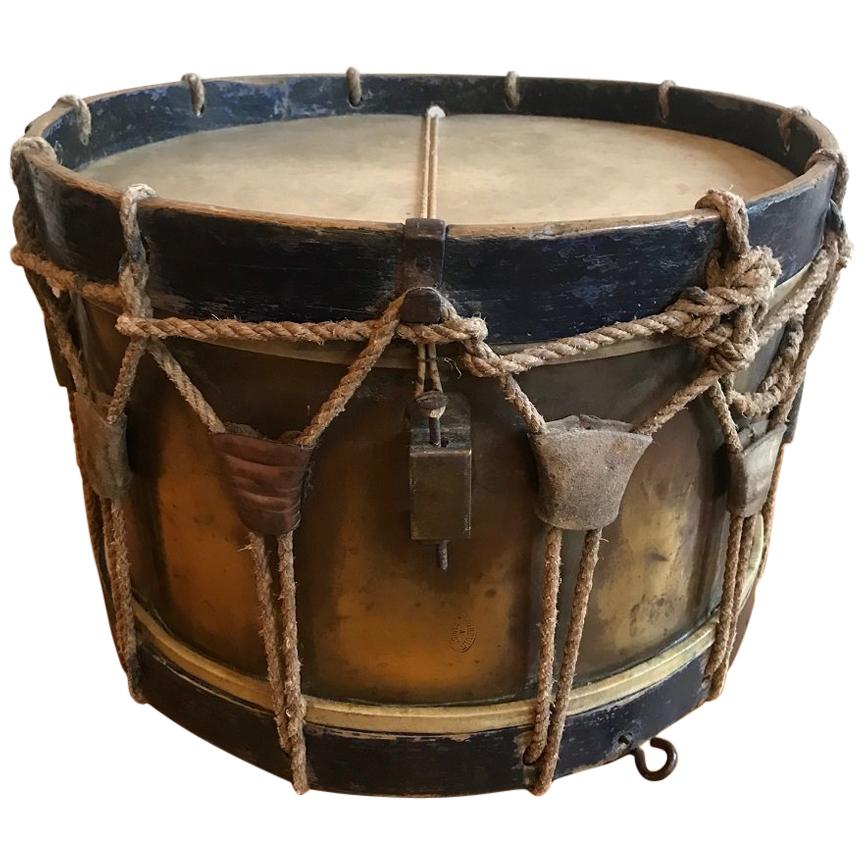 19th Century French Military Drum, Stamped Giroult Paris For Sale