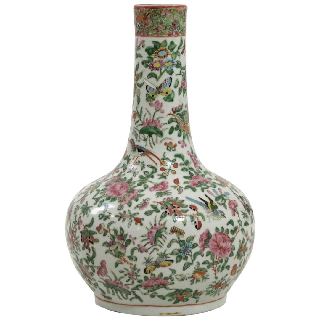 Family Rose Chinese Porcelain Vase, 19th Century