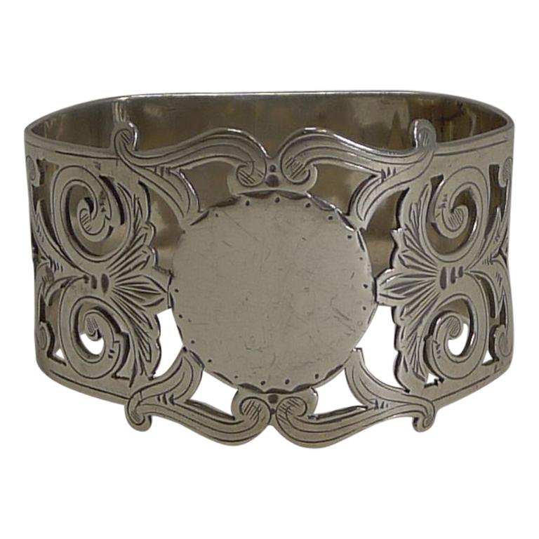 Antique, English Sterling Silver Napkin Ring, 1902