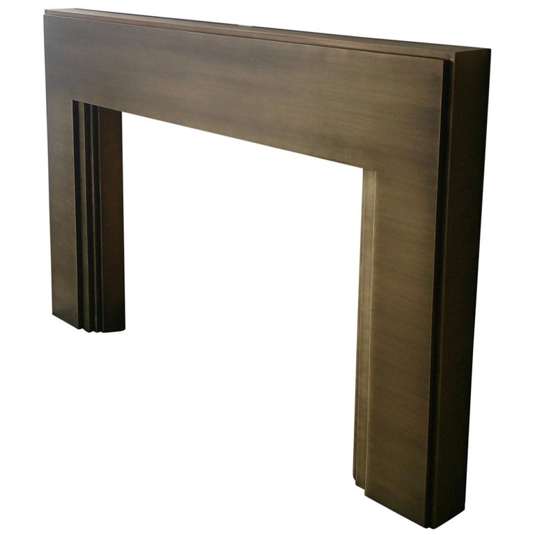 Metal Fireplace Mantel Surround Custom Sizing For Sale At 1stdibs
