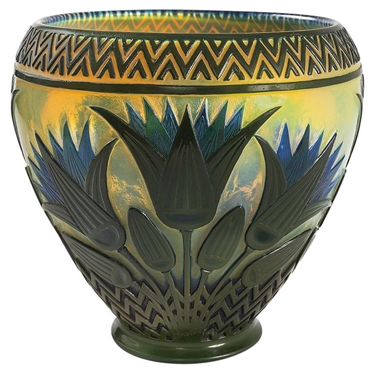Gallé "Egyptian" Glass Vase