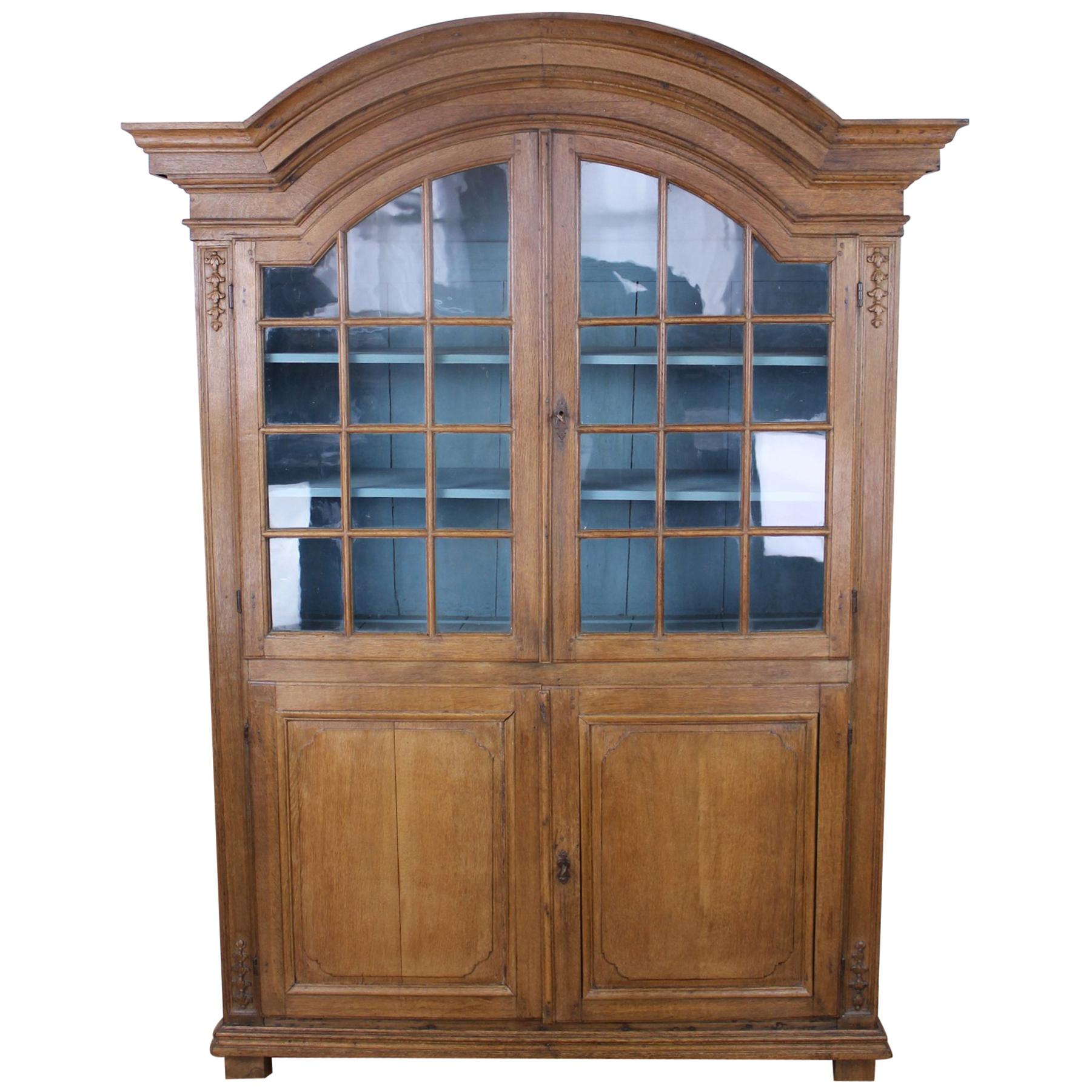 18th Century Dutch Oak Vitrine For Sale