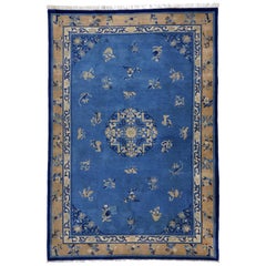 Rug - Carpets - Wool China Antique Hand Knotted Blue en Beige 184 x 267 cm