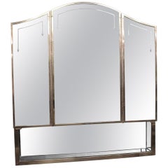 Vintage NYC Waldorf Astoria Hotel Medical Bath Cabinet; 3 Mirrors, Mirrored Shelf