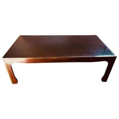 Retro Branded Gracie Coffee Table Gilt Metal Banded Ming Style