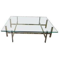 Steel and Glass Coffee Table