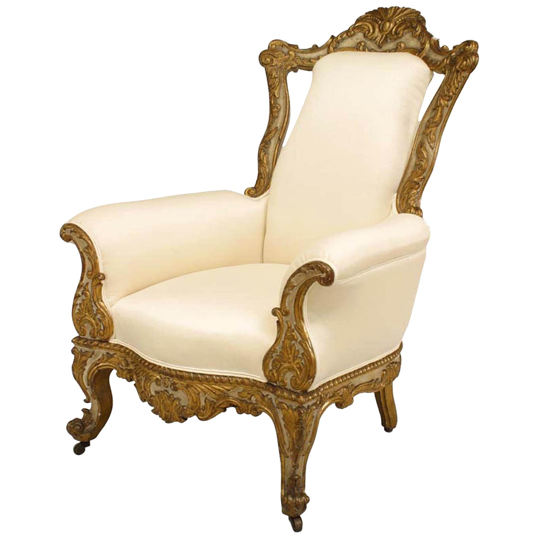 Italian Venetian Style Berg√©re Arm Chair For Sale